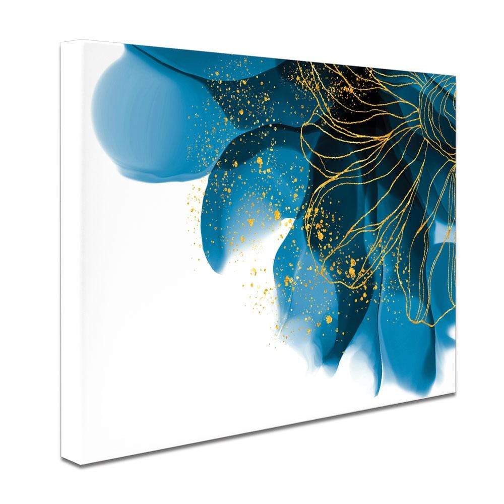 Blue Floral Speckles Canvas Print wall art product Olga.And.Design / Shutterstock