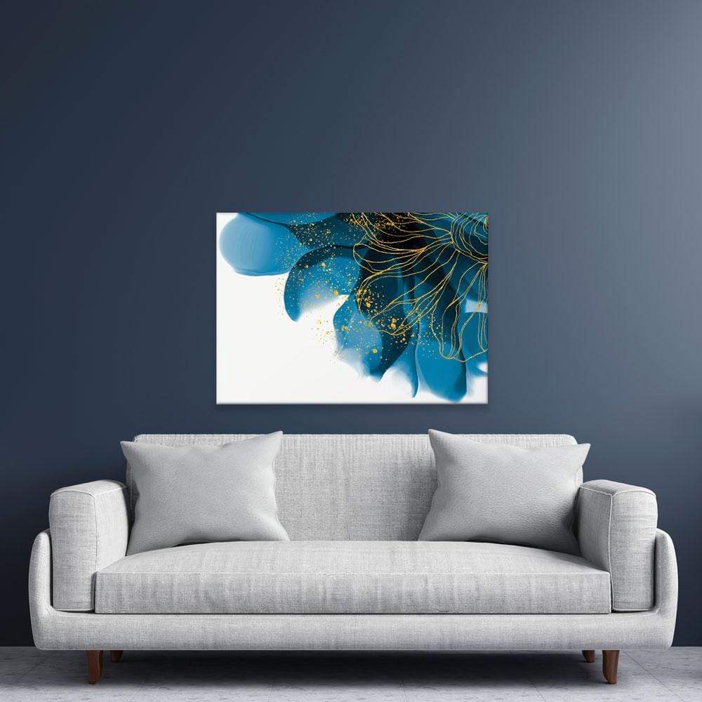 Blue Floral Speckles Canvas Print wall art product Olga.And.Design / Shutterstock