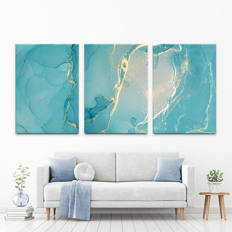 Blue Marble Trio Canvas Print wall art product djero.adlibeshe yahoo.com / Shutterstock