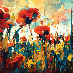 Blue Sky Above Flowers Framed Art Print wall art product Fortis Design / Shutterstock