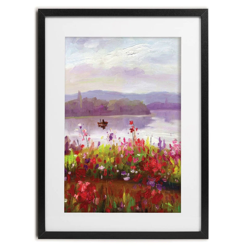 Boat On A Lake Framed Art Print wall art product Artone Graphica / Shutterstock