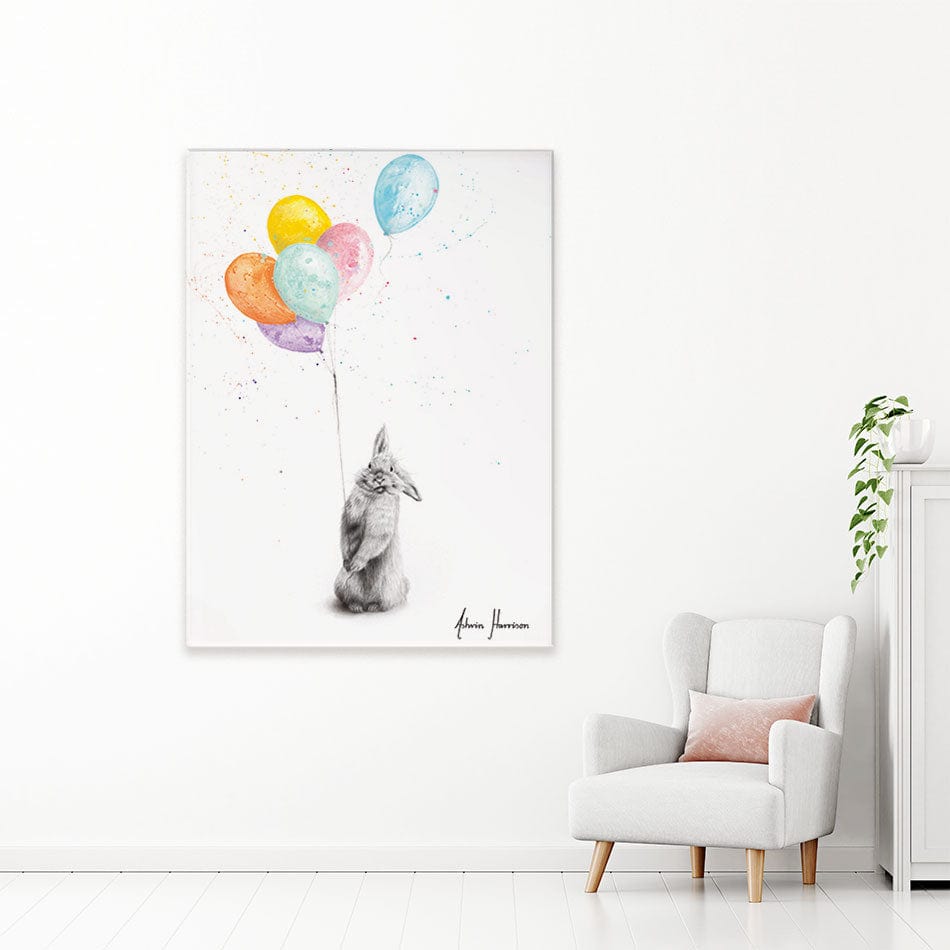 Buster And His Balloons Canvas Print wall art product Ashvin Harrison