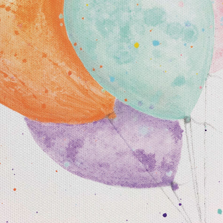Buster And His Balloons Canvas Print wall art product Ashvin Harrison