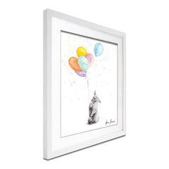 Buster And His Balloons Framed Art Print wall art product Ashvin Harrison