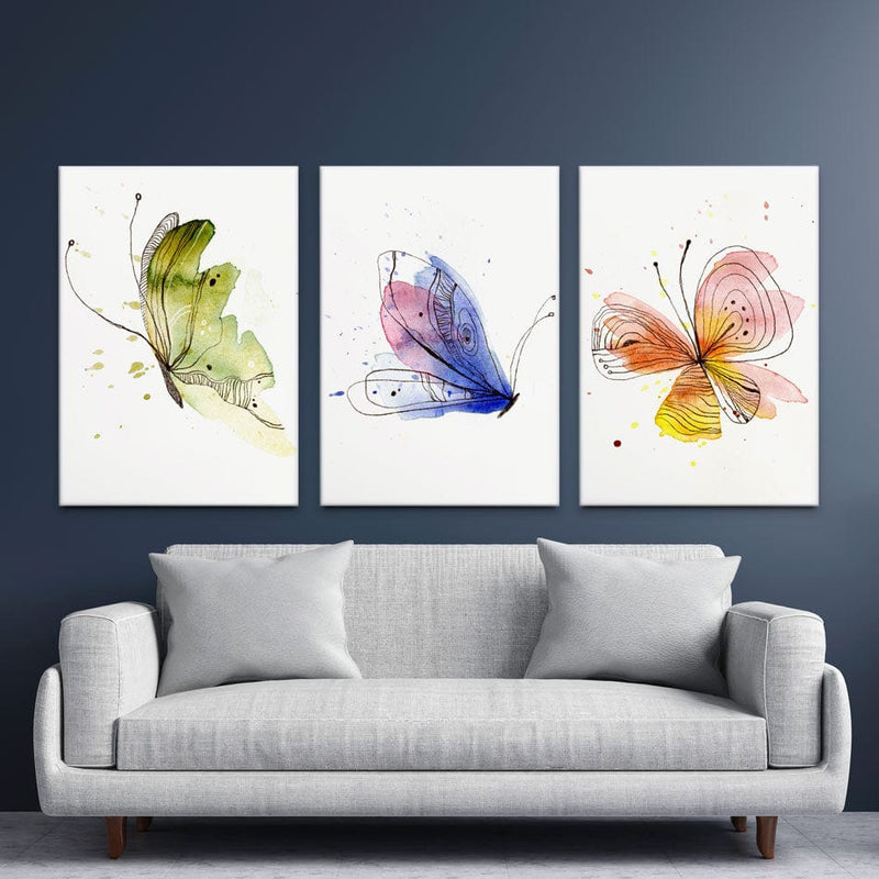 Butterflies Trio Canvas Print wall art product Julia Tochilina / Shutterstock