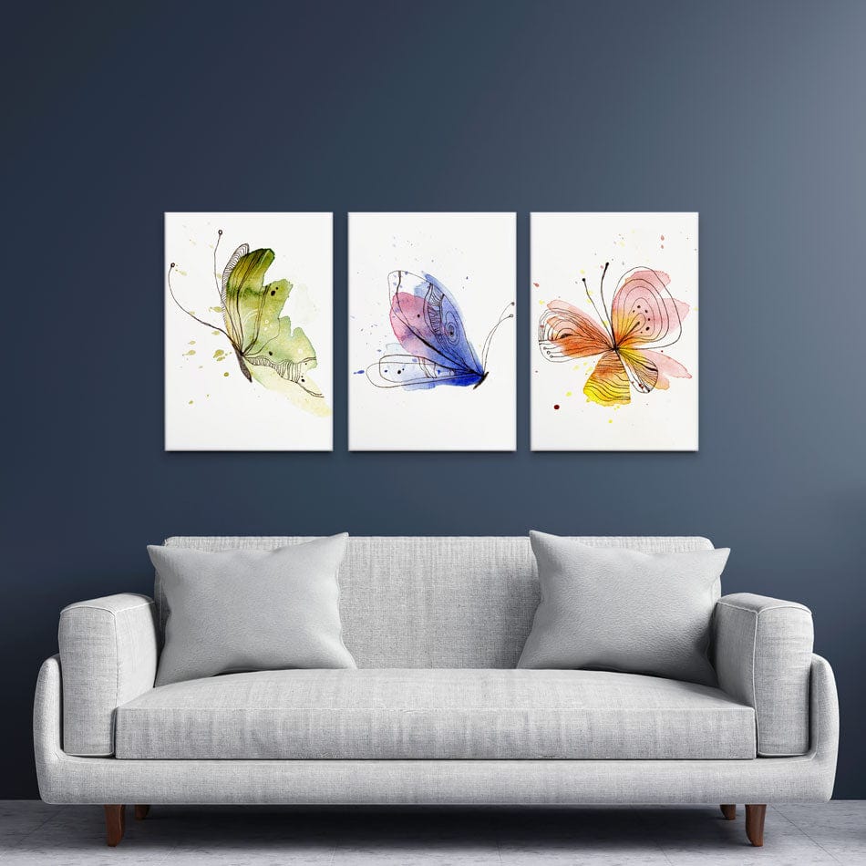 Butterflies Trio Canvas Print wall art product Julia Tochilina / Shutterstock