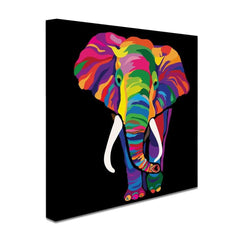 Colourful Elephant Canvas Print wall art product Denel / Shutterstock
