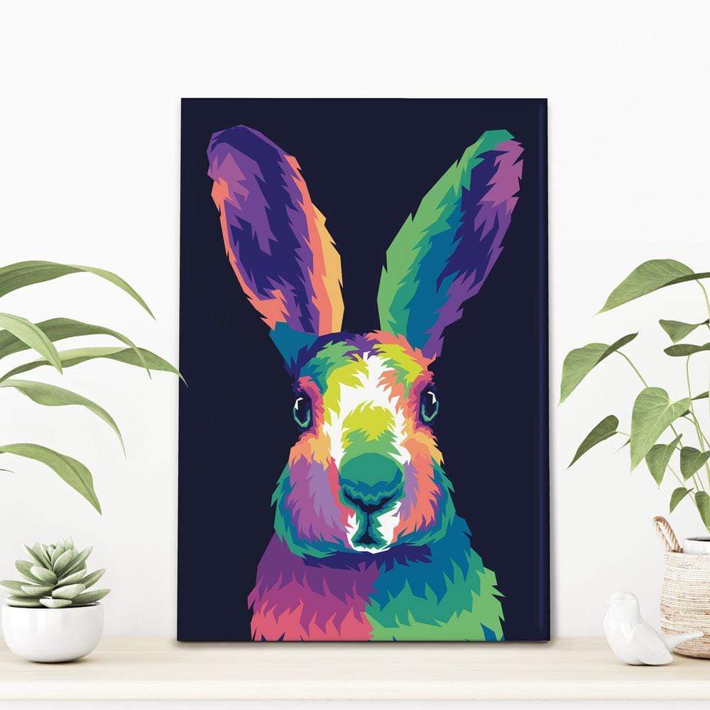 Colourful Rabbit Canvas Print wall art product Zero05Ard / Shutterstock