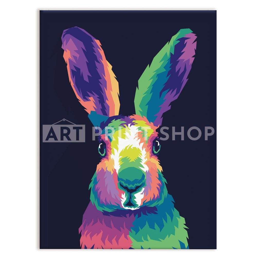 Colourful Rabbit Canvas Print – Art Print Shop