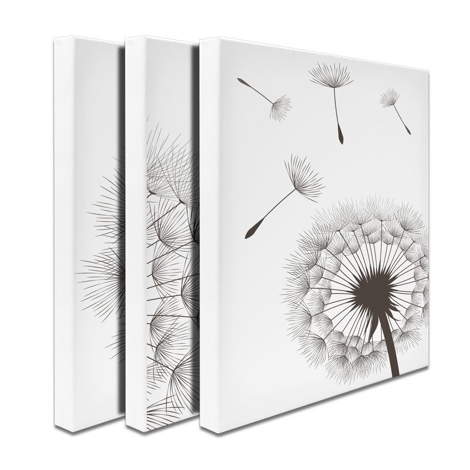 Dandelions Journey Trio Canvas Print wall art product Anastasia Kristofer / Shutterstock