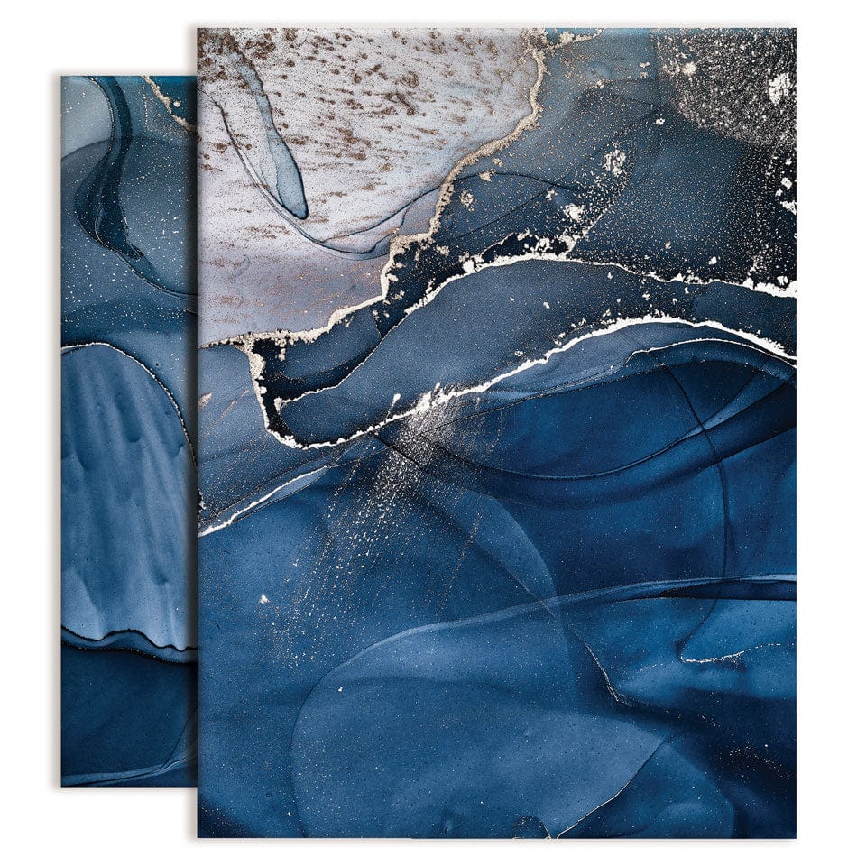 Dark Blue Marble Duo Canvas Print wall art product djero.adlibeshe yahoo.com / Shutterstock