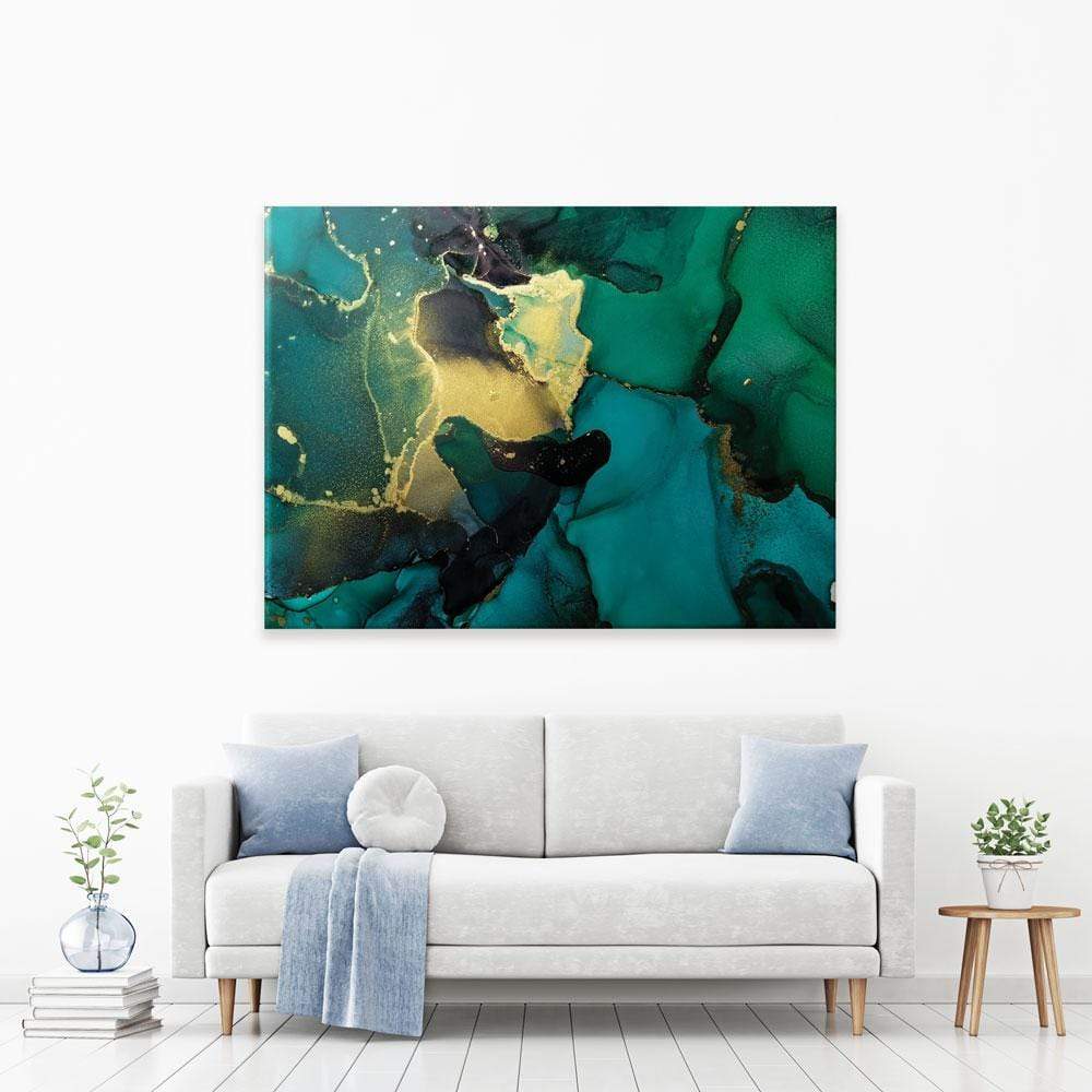 Dark Green Marble Canvas Print wall art product coldsun777 / Shutterstock