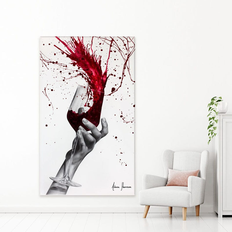 Deep Red Swirl Canvas Print wall art product Ashvin Harrison