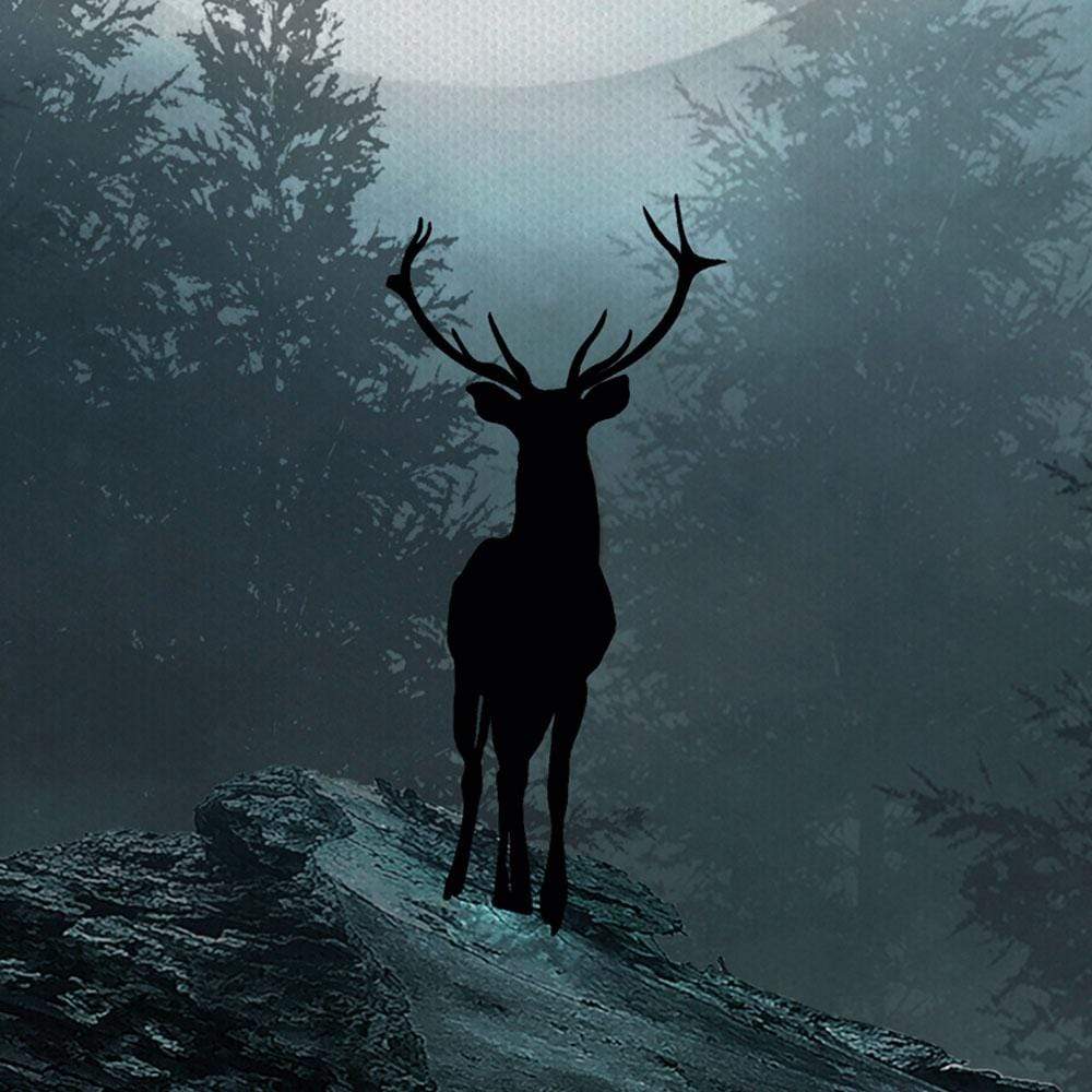 Deer Under The Moon Canvas Print wall art product Mia Stendal / Shutterstock