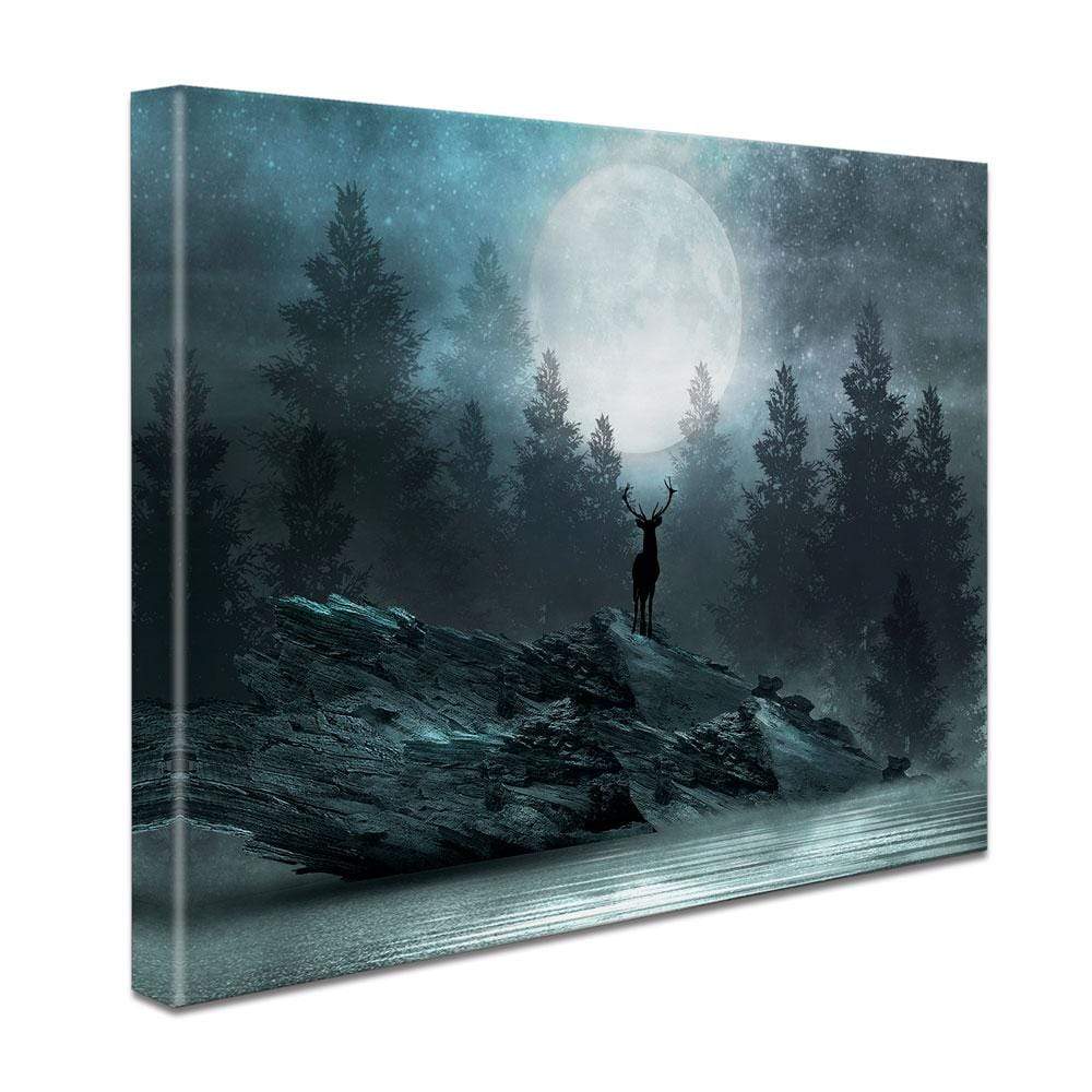 Deer Under The Moon Canvas Print wall art product Mia Stendal / Shutterstock