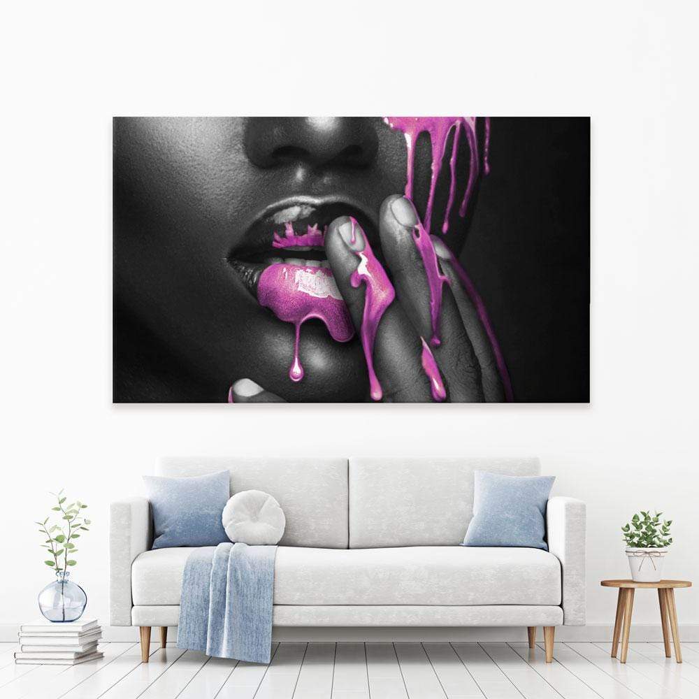 Dripping Pink Canvas Print wall art product H Cleary / Independent