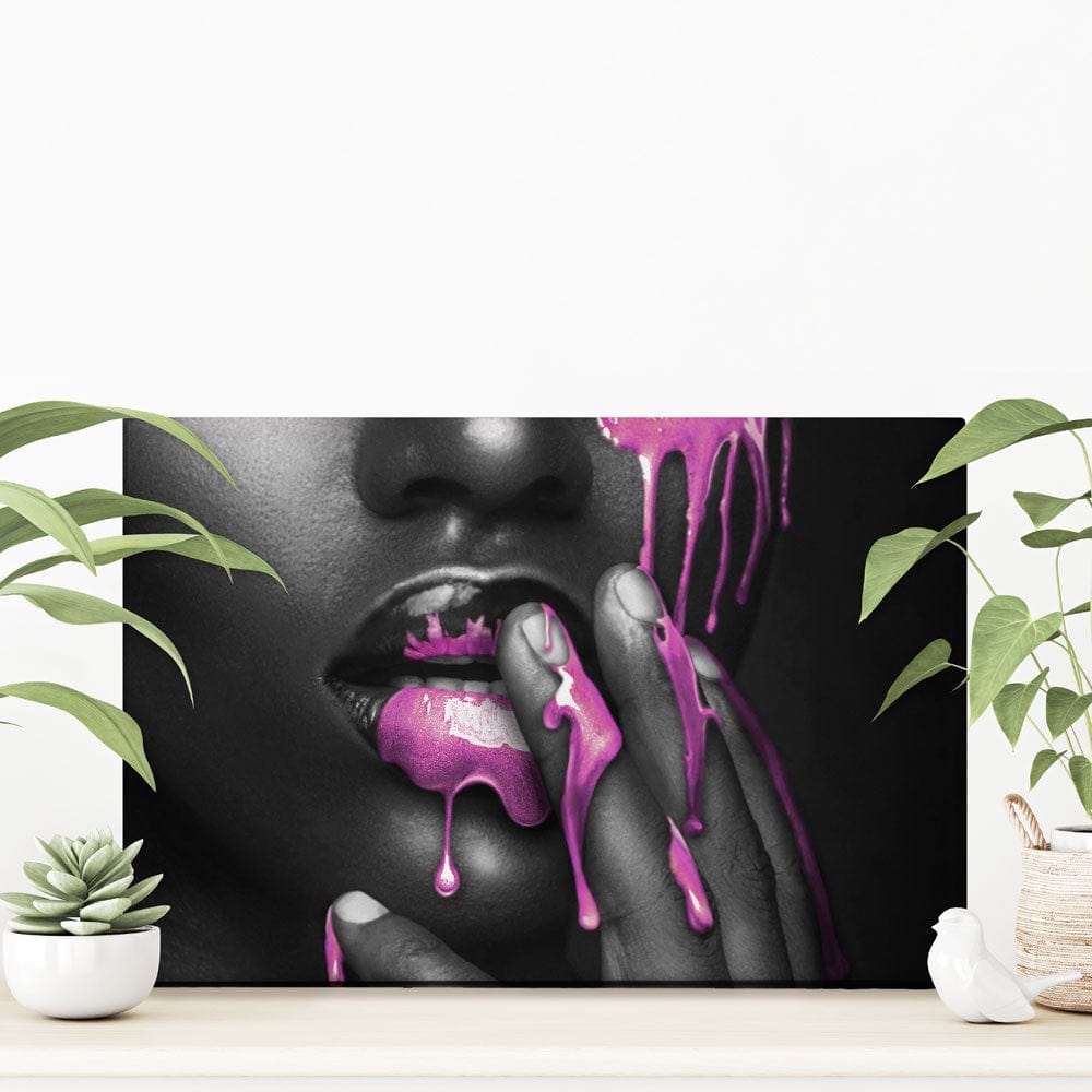 Dripping Pink Canvas Print wall art product H Cleary / Independent