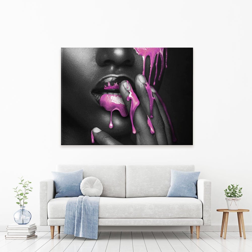 Dripping Pink Canvas Print wall art product H Cleary / Independent