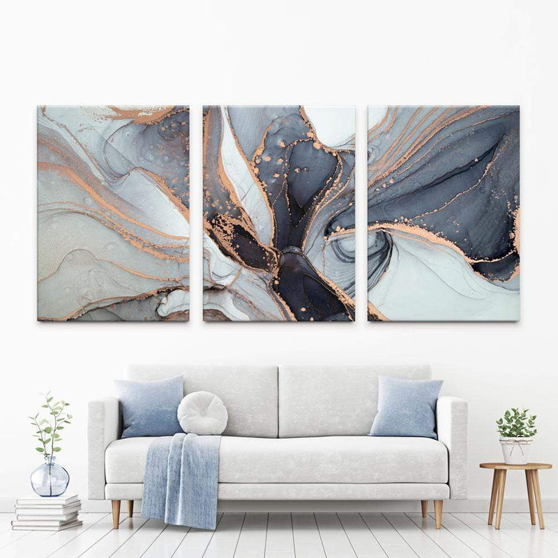Fifty Shades Of Grey Marble Trio Canvas Print wall art product coldsun777 / Shutterstock