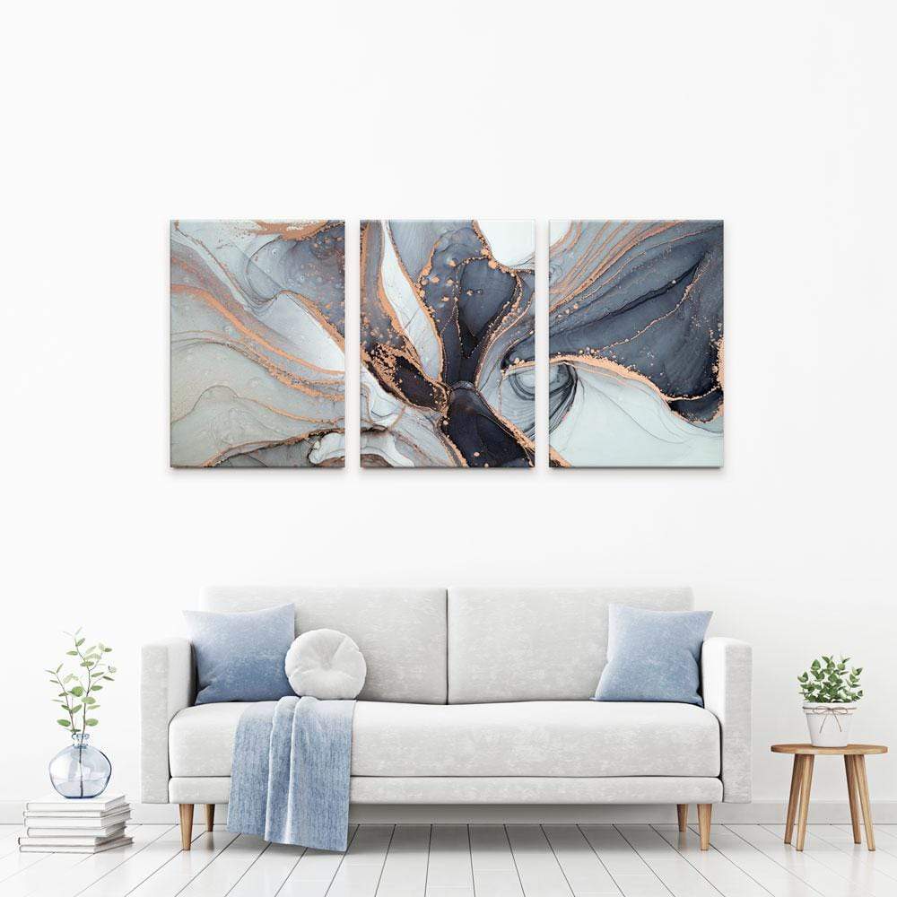 Fifty Shades Of Grey Marble Trio Canvas Print wall art product coldsun777 / Shutterstock