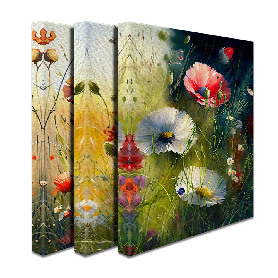 Floral Mix Trio Canvas Print wall art product LILIIA CHYZHEVSKA / Shutterstock