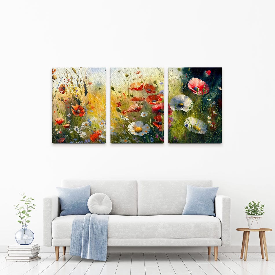 Floral Mix Trio Canvas Print wall art product LILIIA CHYZHEVSKA / Shutterstock
