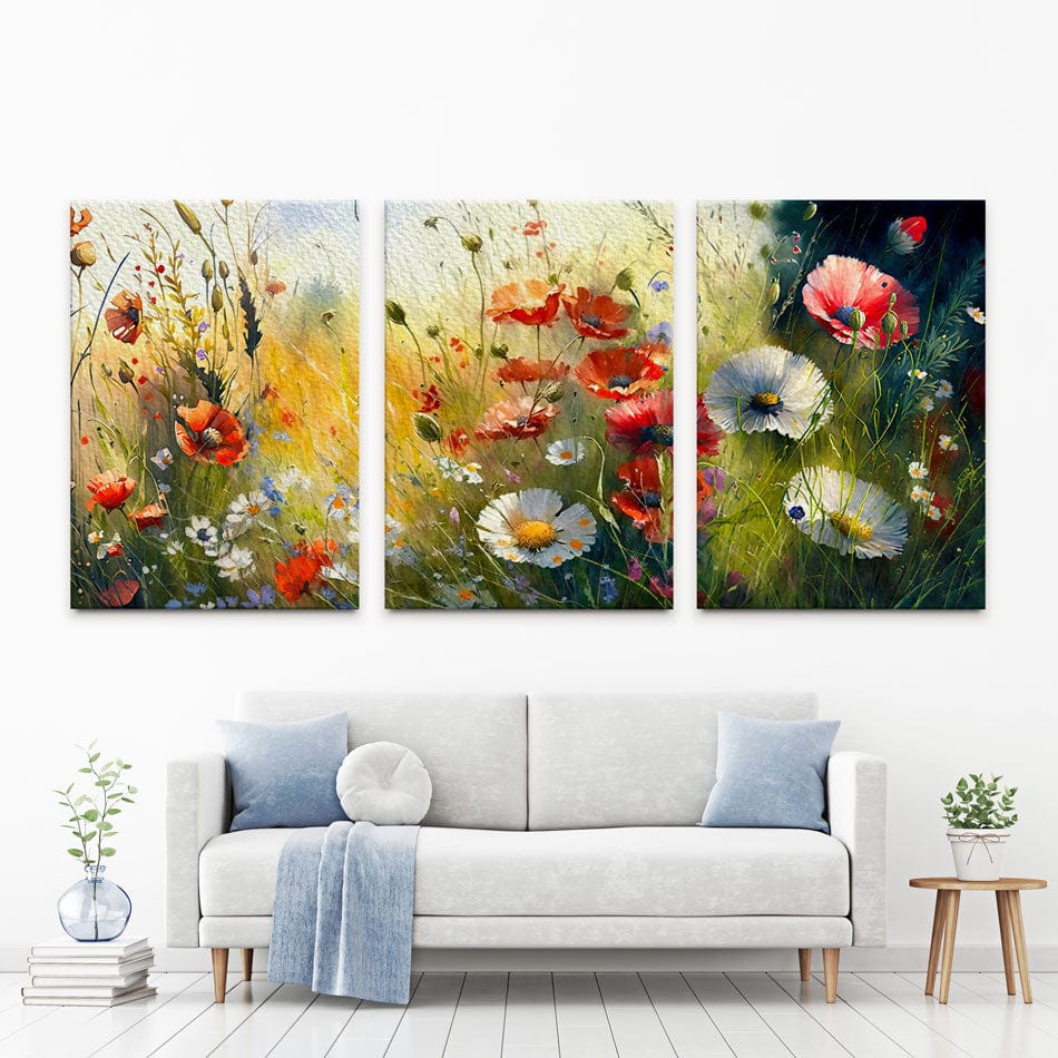 Floral Mix Trio Canvas Print wall art product LILIIA CHYZHEVSKA / Shutterstock