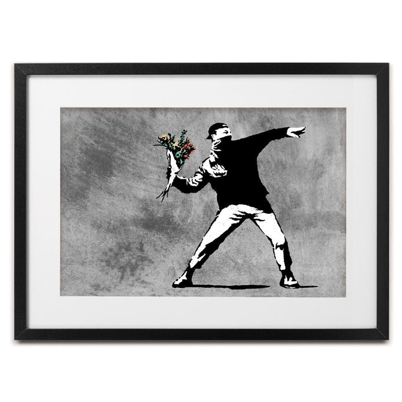 Flower Thrower Framed Art Print wall art product Banksy