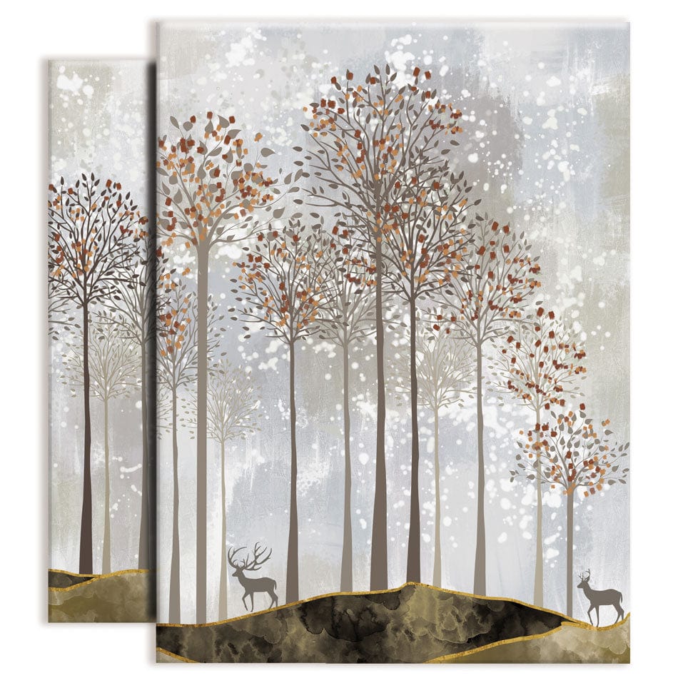 Forest Deer Canvas Print wall art product 3d artwork wallpaper / Shutterstock