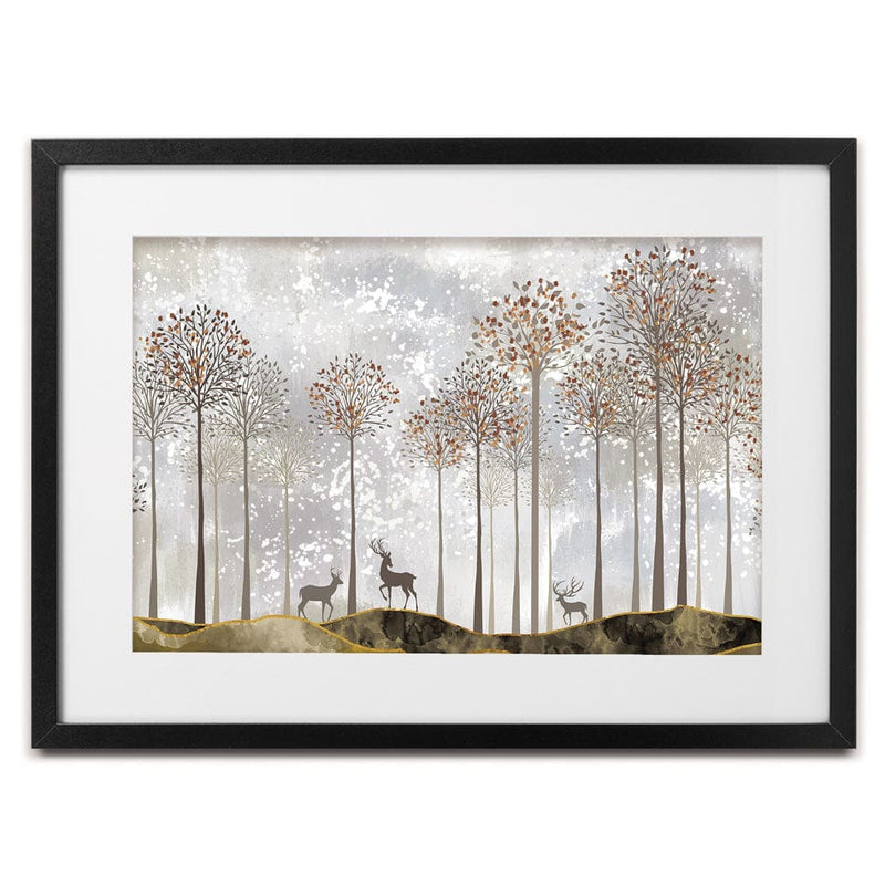 Forest Deer Framed Art Print wall art product 3d artwork wallpaper / Shutterstock