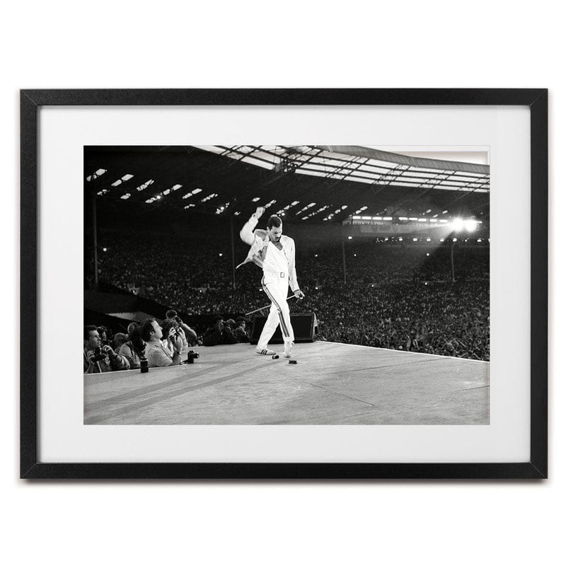 Freddie Mercury Wembley Framed Art Print wall art product / Shutterstock