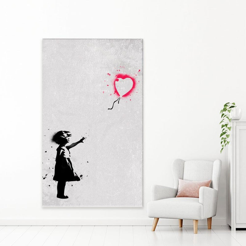 Girl With Balloon Portrait Canvas Print wall art product Banksy