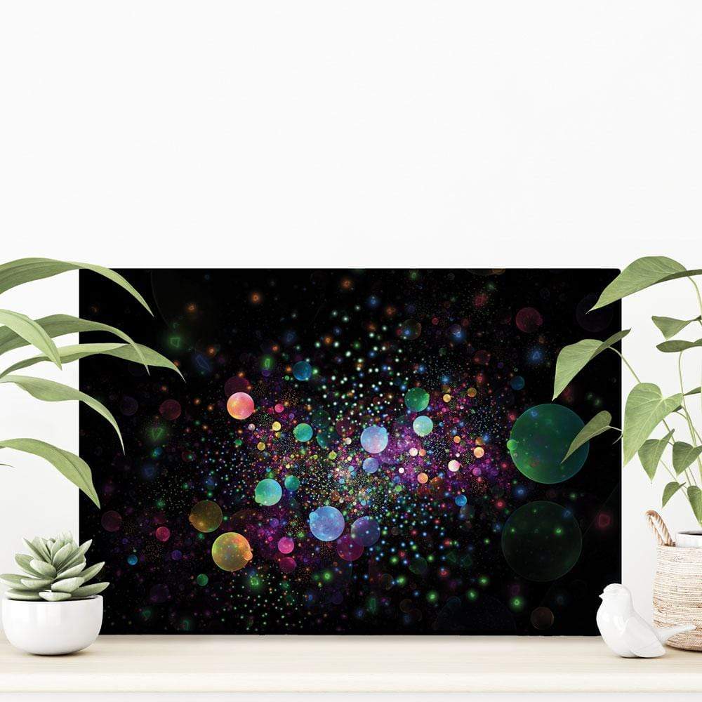 Glowing Rainbow Drops Canvas Print wall art product Klavdiya Krinichnaya / Shutterstock