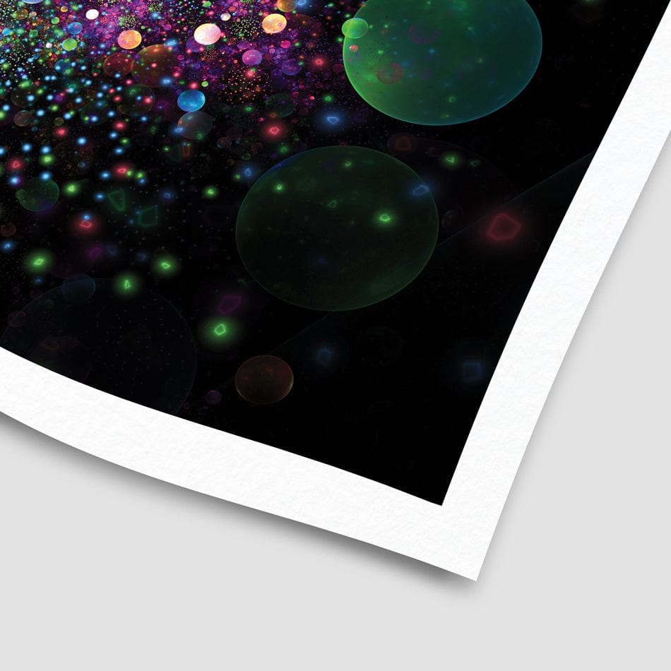 Glowing Raindrops Art Print wall art product Klavdiya Krinichnaya / Shutterstock