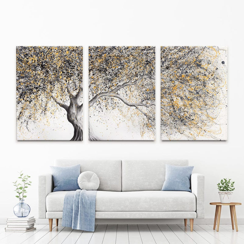 Golden Onyx Tree Trio Canvas Print wall art product Ashvin Harrison