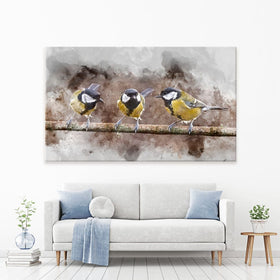 Great Tits Canvas Print wall art product Matt Gibson / Shutterstock