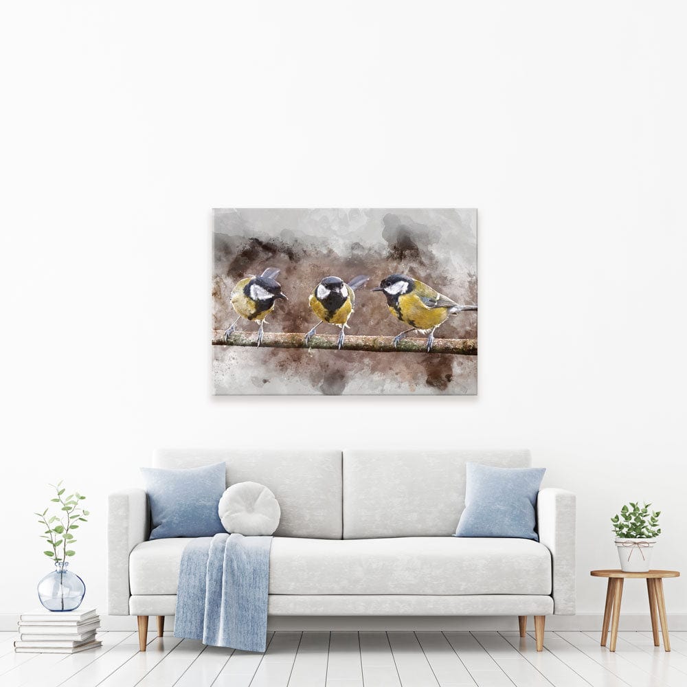 Great Tits Canvas Print wall art product Matt Gibson / Shutterstock