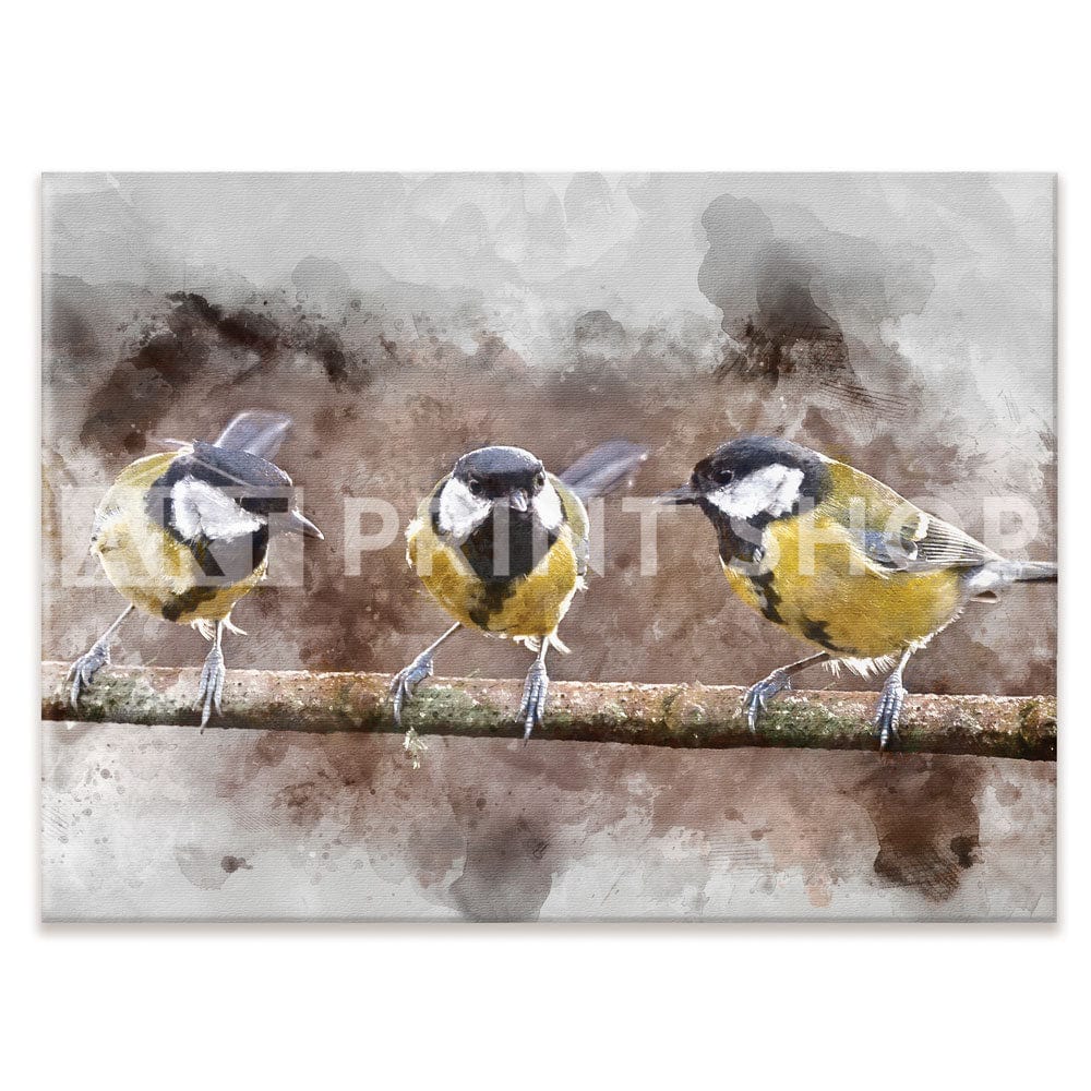 Great Tits Canvas Print wall art product Matt Gibson / Shutterstock