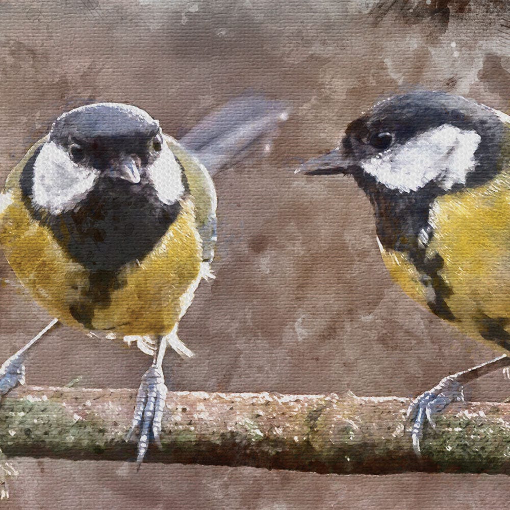 Great Tits Canvas Print wall art product Matt Gibson / Shutterstock