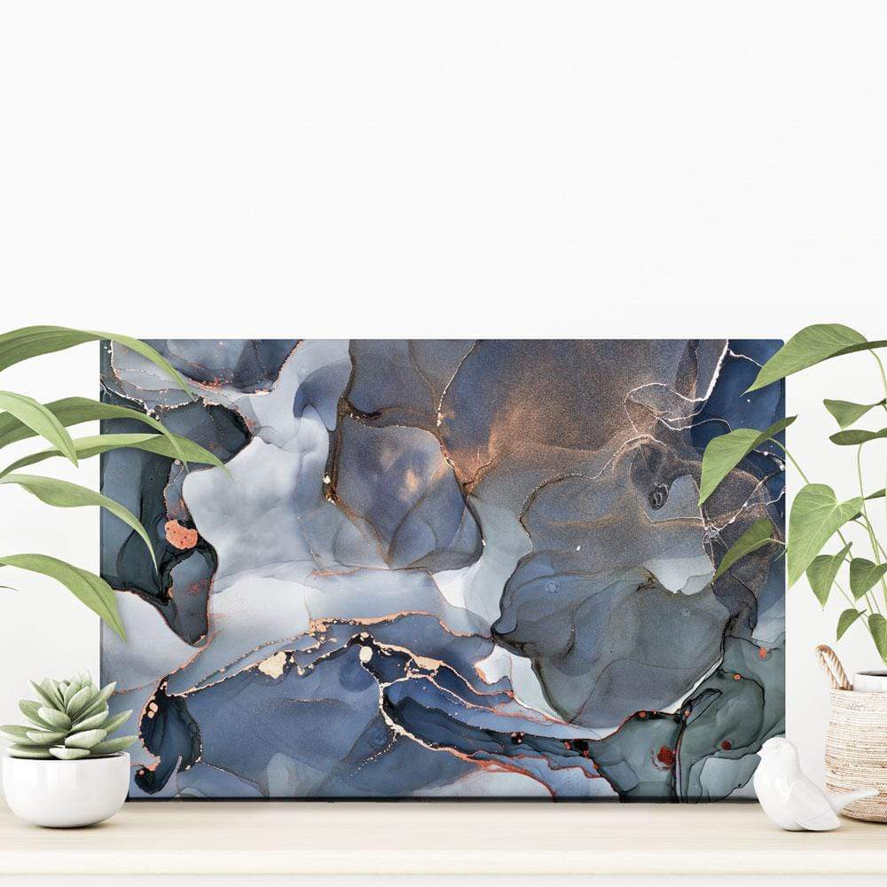Grey And Blue Marble Canvas Print wall art product djero.adlibeshe yahoo.com / Shutterstock