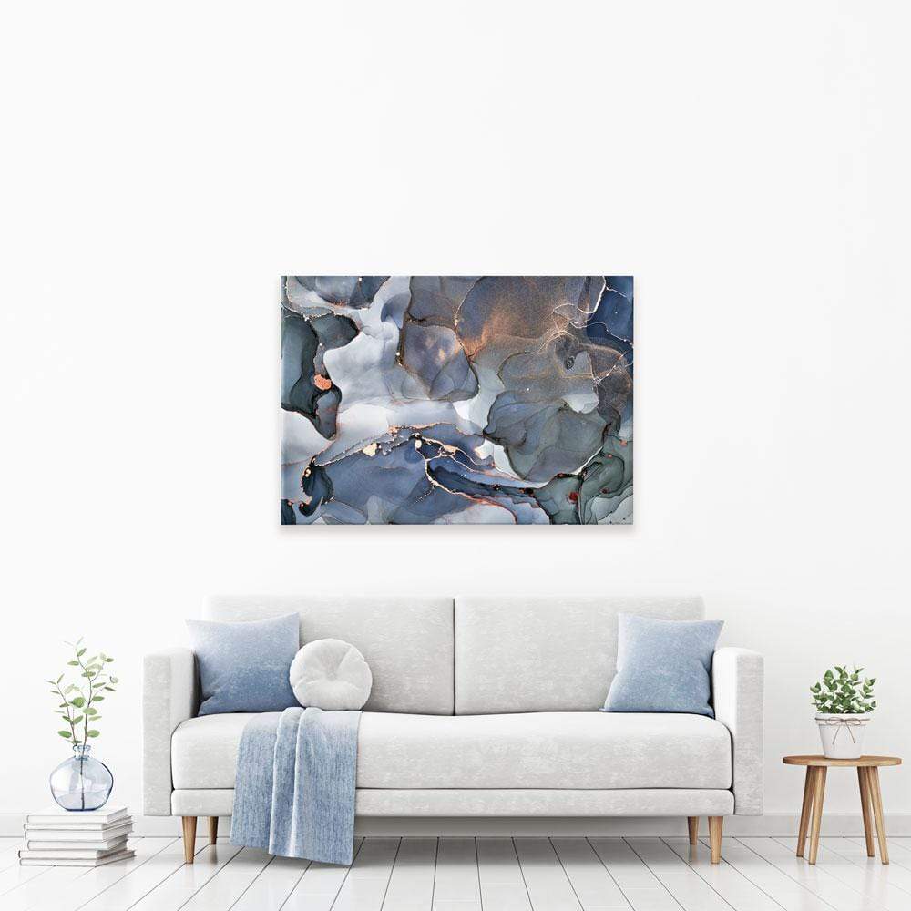 Grey And Blue Marble Canvas Print wall art product djero.adlibeshe yahoo.com / Shutterstock