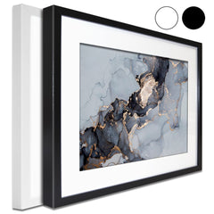 Grey Marble Landscape Framed Art Print wall art product coldsun777 / Shutterstock