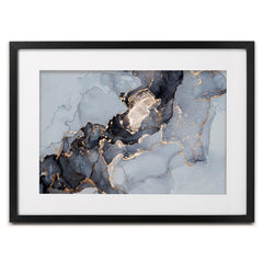 Grey Marble Landscape Framed Art Print wall art product coldsun777 / Shutterstock