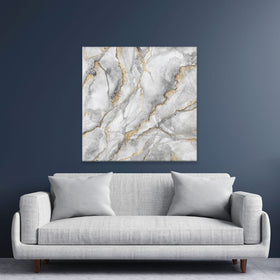 Grey Marble Square Canvas Print wall art product wacomka / Shutterstock