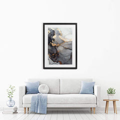 Grey Marble Tones Framed Art Print wall art product coldsun777 / Shutterstock