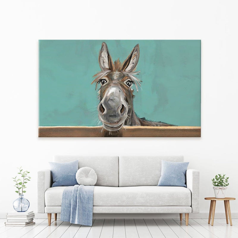 Happy Donkey Landscape Canvas Print wall art product D MOSCONI / INDEPENDENT