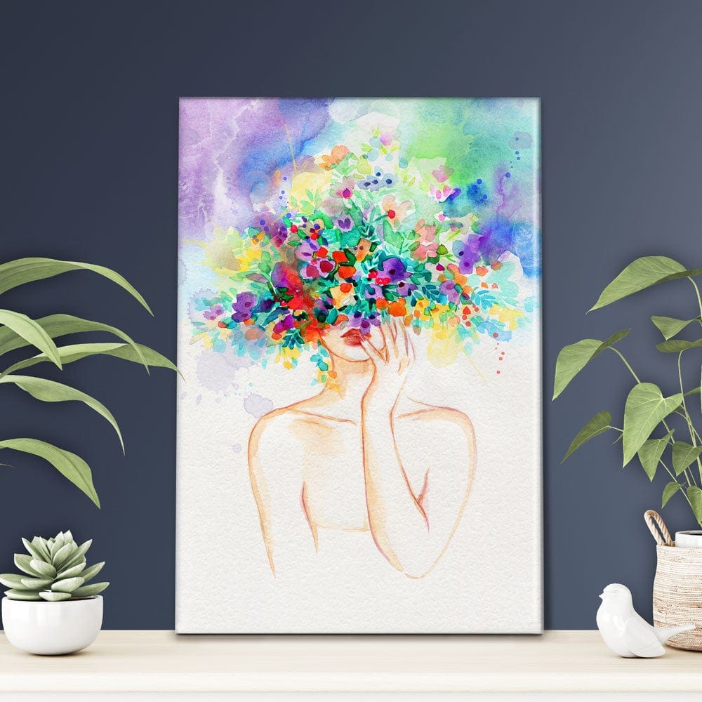 Head Full Of Flowers Canvas Print wall art product Anna Ismagilova / Shutterstock