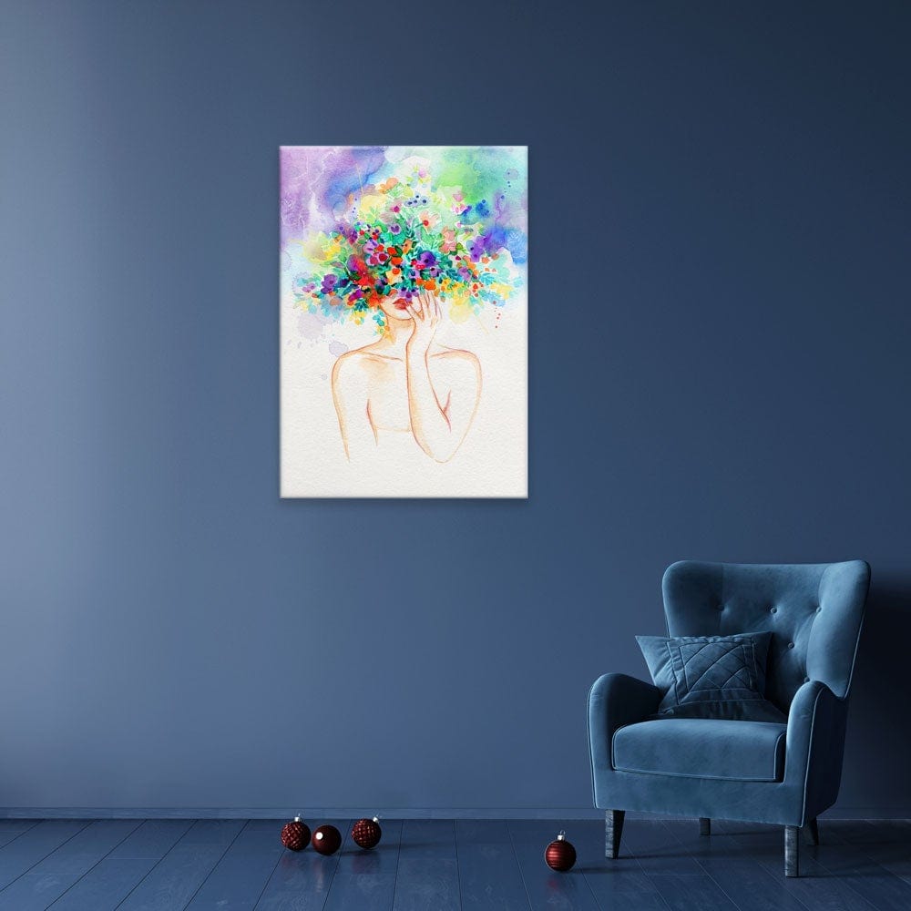 Head Full Of Flowers Canvas Print wall art product Anna Ismagilova / Shutterstock