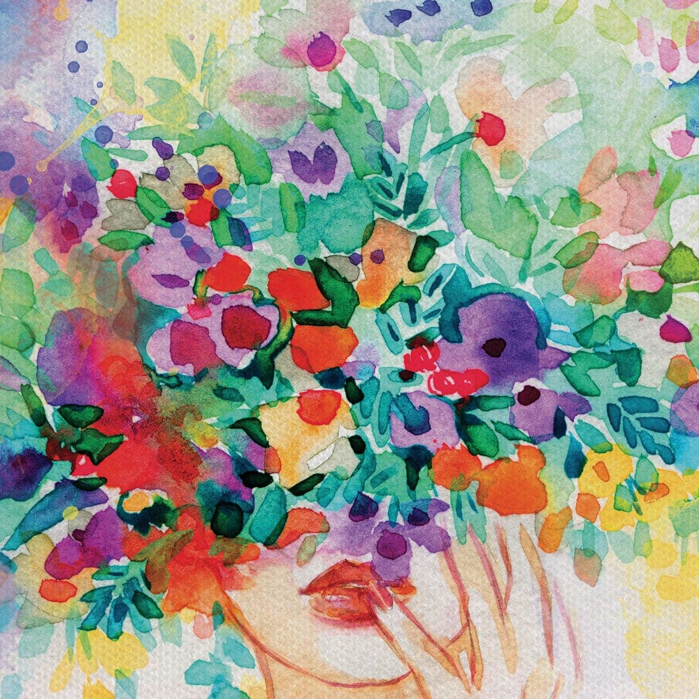 Head Full Of Flowers Canvas Print wall art product Anna Ismagilova / Shutterstock