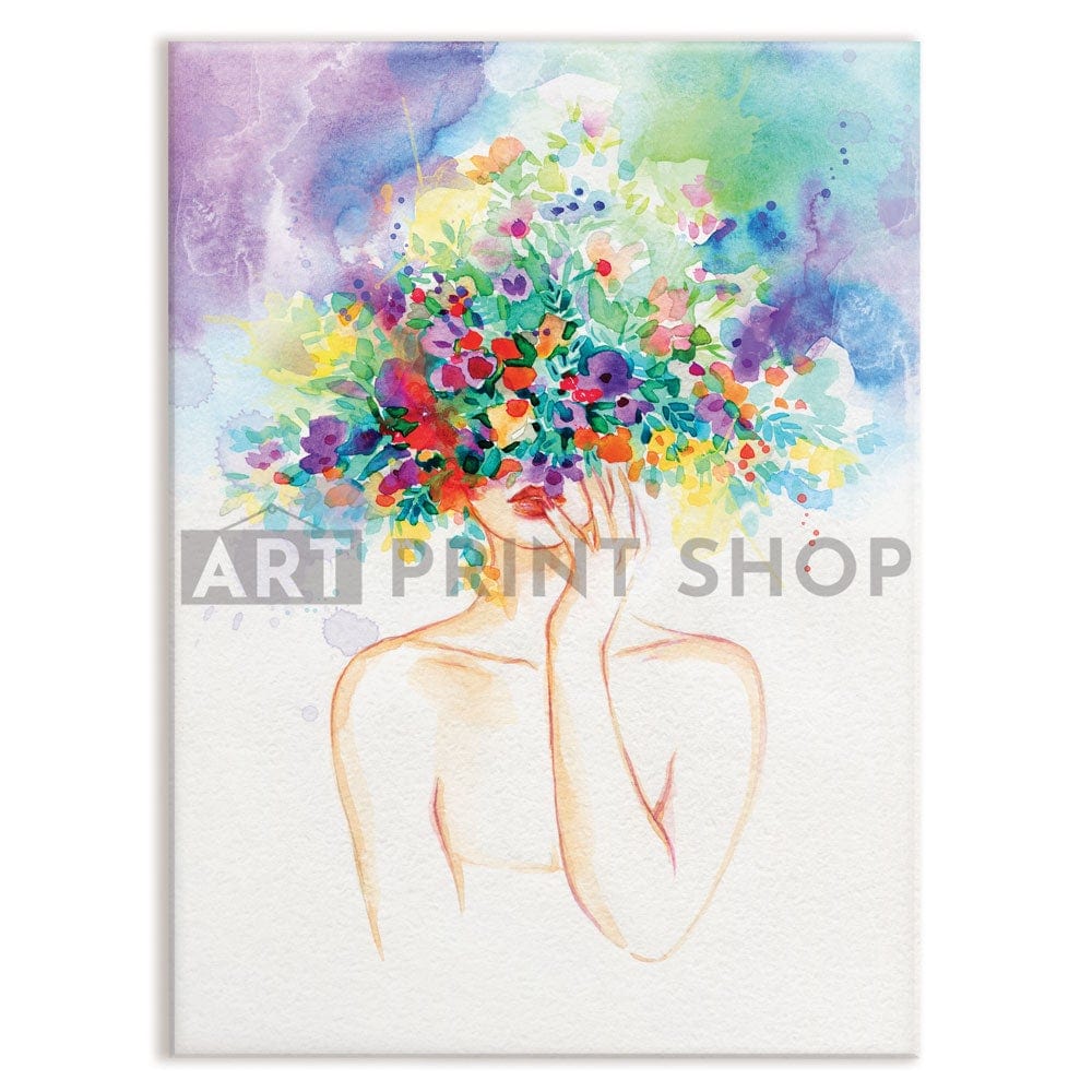Head Full Of Flowers Canvas Print wall art product Anna Ismagilova / Shutterstock